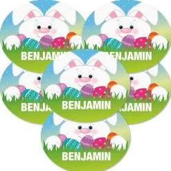 Personalized Oval Easter Stickers