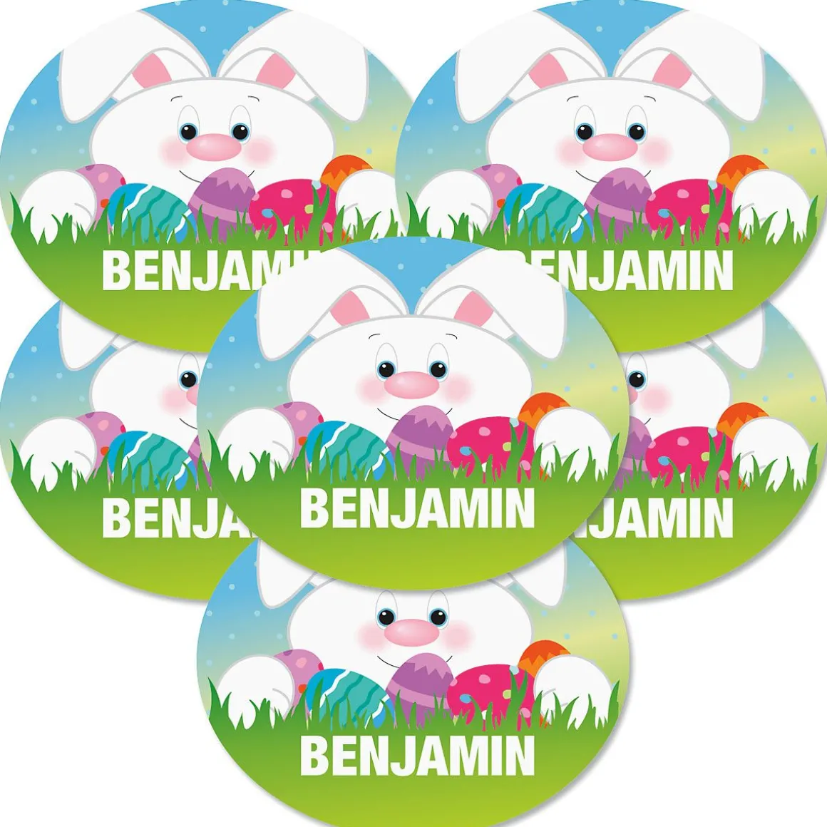 Personalized Oval Easter Stickers