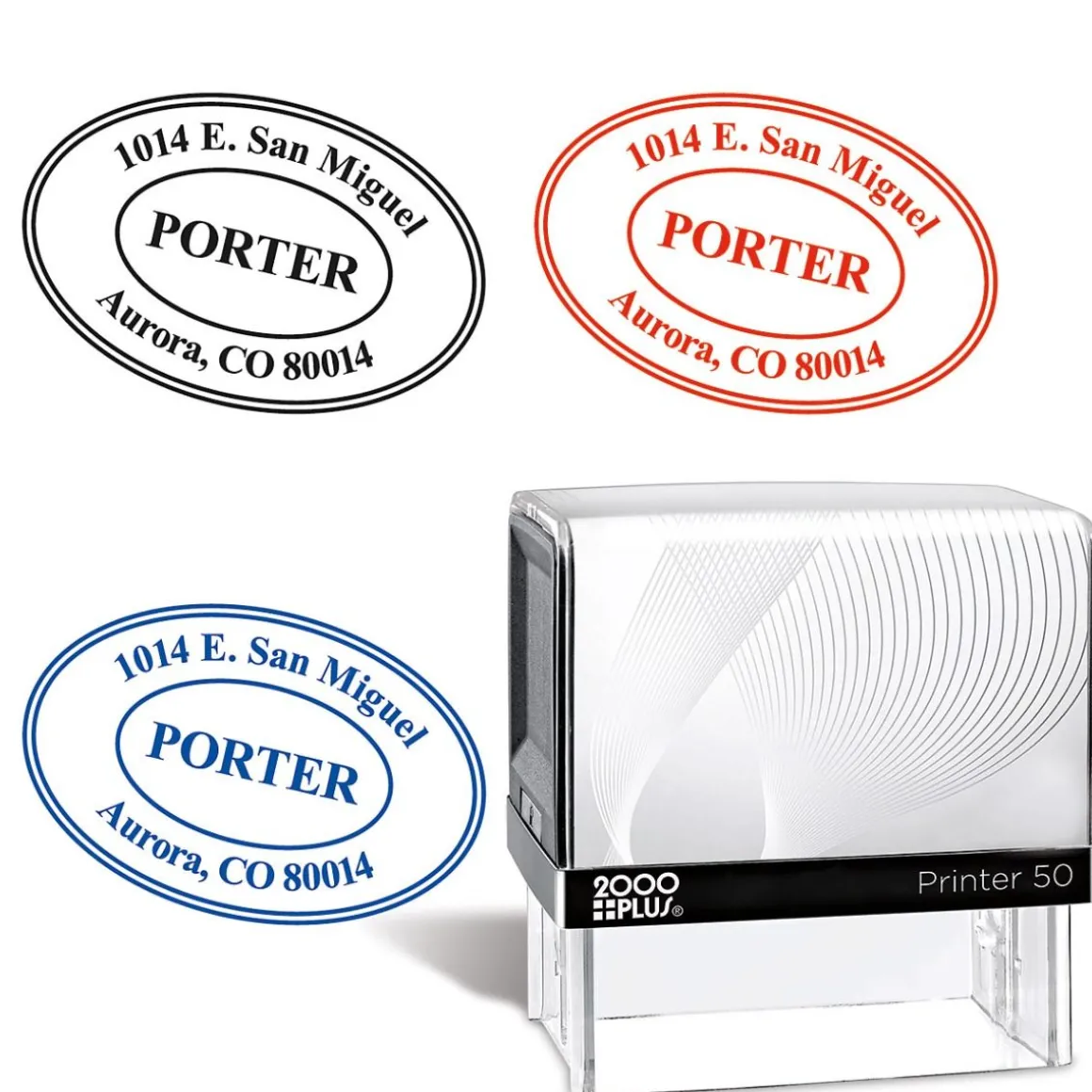 Personalized Oval Self-Inking Address Stamp