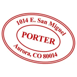 Personalized Oval Self-Inking Address Stamp