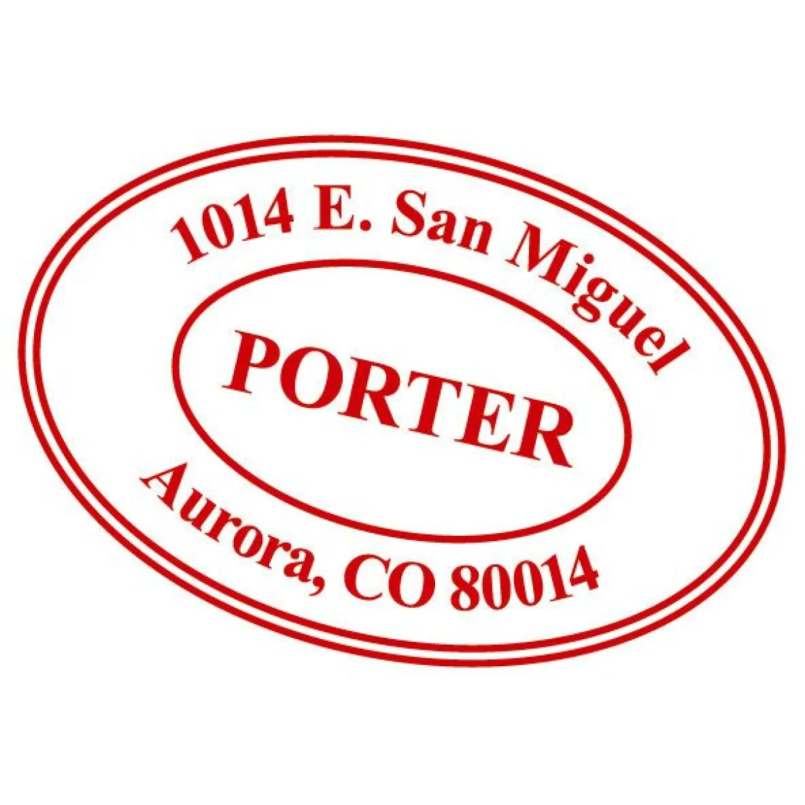 Personalized Oval Self-Inking Address Stamp