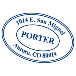 Personalized Oval Self-Inking Address Stamp