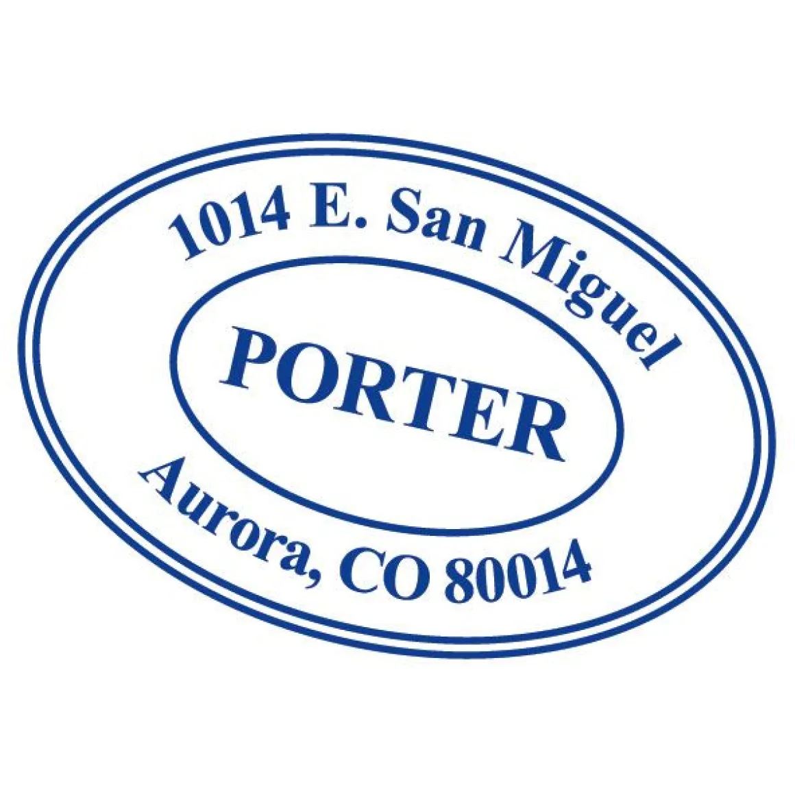 Personalized Oval Self-Inking Address Stamp