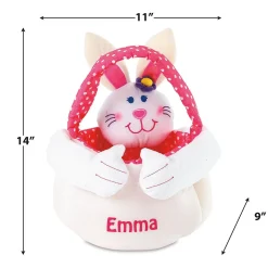 Personalized Plush Easter Bunny Basket