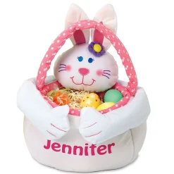 Personalized Plush Easter Bunny Basket
