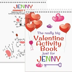 Personalized Really Big Valentine Activity Book