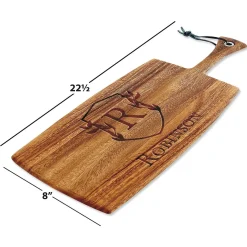 Personalized Scholar Crest Paddle Cutting Board