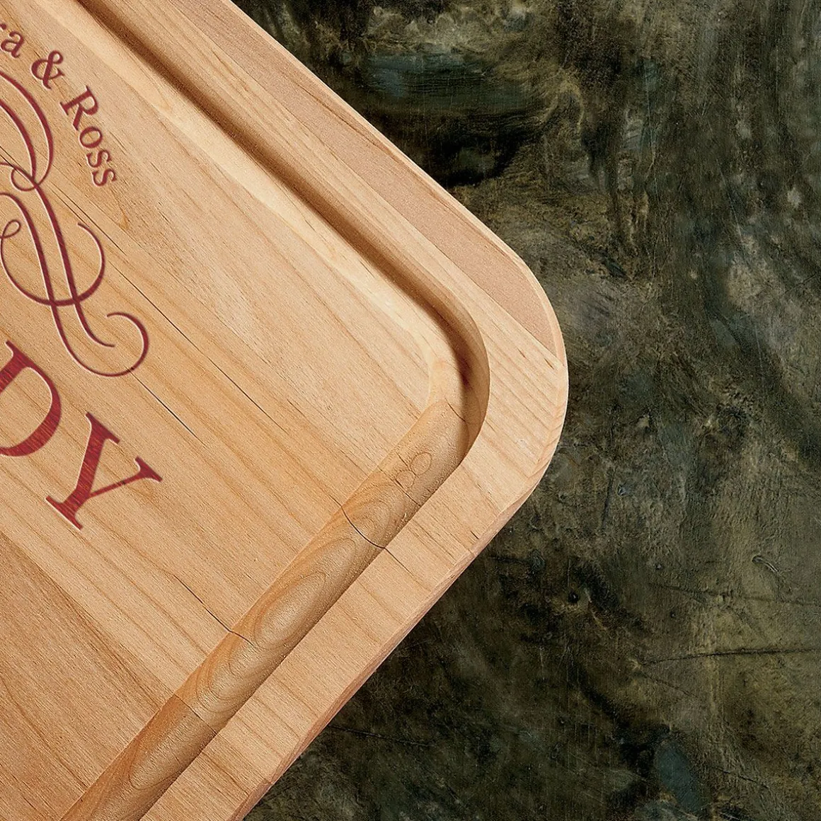Personalized Scroll Wood Cutting Board