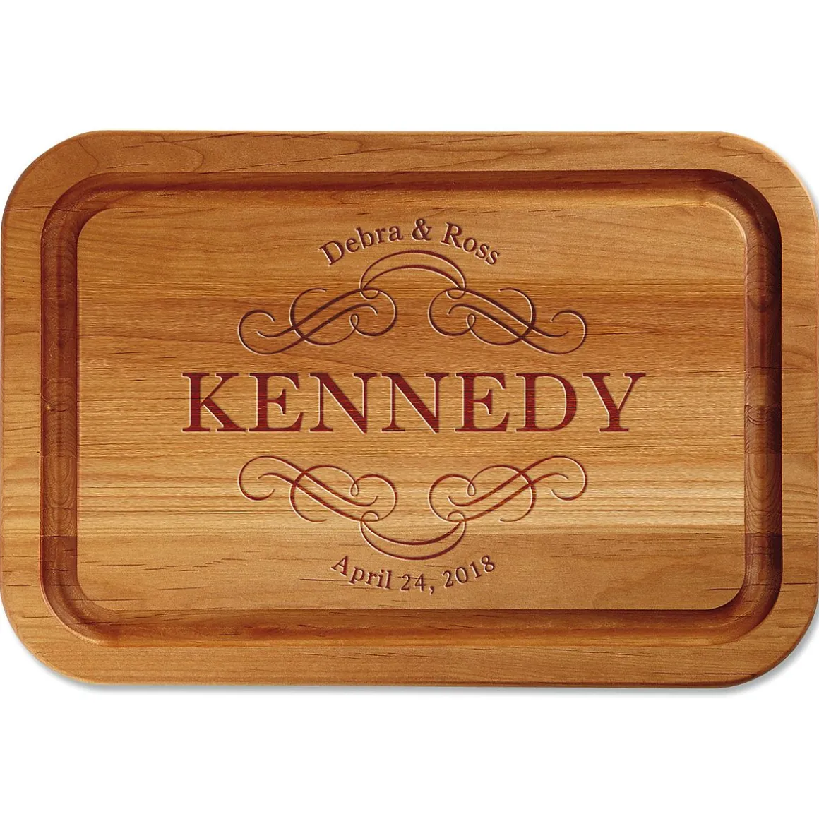 Personalized Scroll Wood Cutting Board
