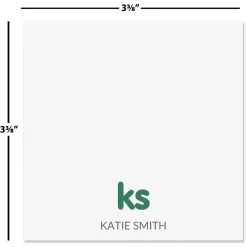 Personalized Sweet Monogram Note Sheets in a Cube