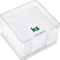 Personalized Sweet Monogram Note Sheets in a Cube