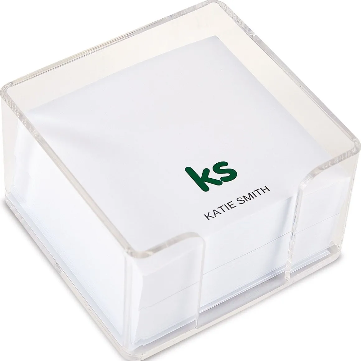 Personalized Sweet Monogram Note Sheets in a Cube