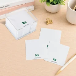 Personalized Sweet Monogram Note Sheets in a Cube
