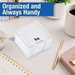 Personalized Sweet Monogram Note Sheets in a Cube