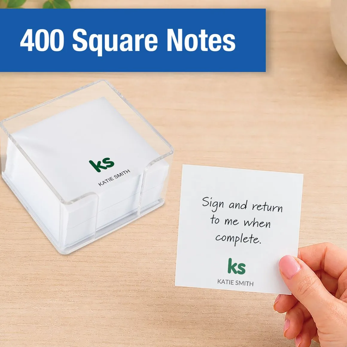 Personalized Sweet Monogram Note Sheets in a Cube