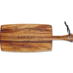 Personalized Swirl Wood Paddle Cutting Board