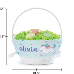 Personalized Unicorn Easter Basket with Liner