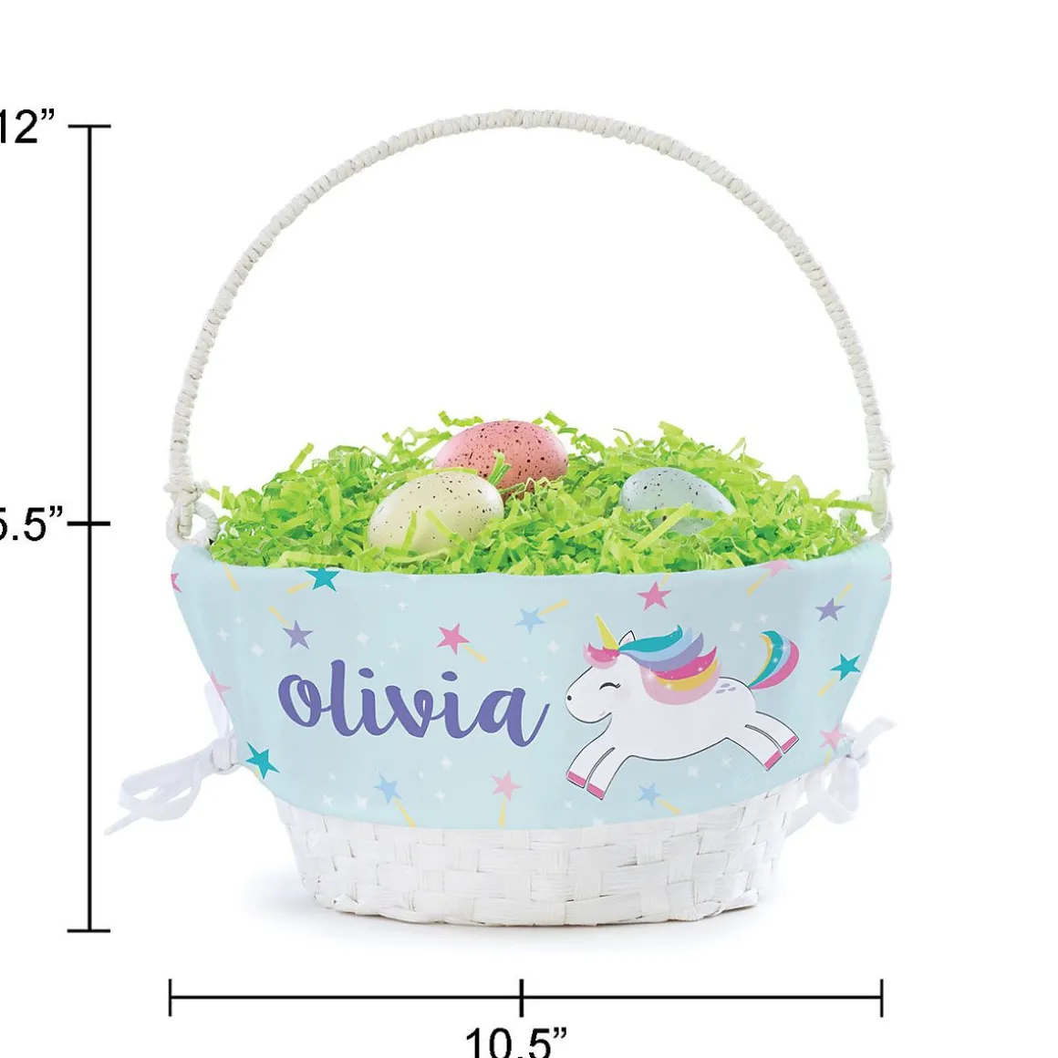 Personalized Unicorn Easter Basket with Liner