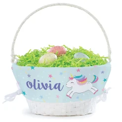 Personalized Unicorn Easter Basket with Liner