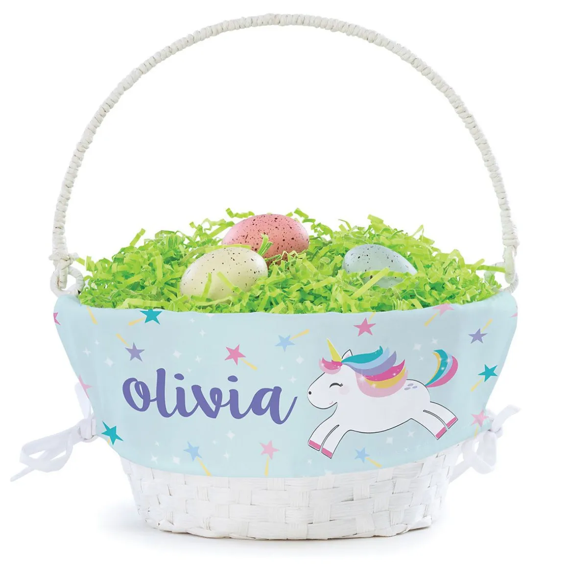 Personalized Unicorn Easter Basket with Liner