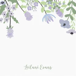 Personalized Wildflowers Note Sheets in a Cube