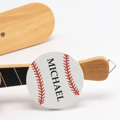 Personalized Wood Bat-shaped Cap Rack