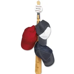 Personalized Wood Bat-shaped Cap Rack