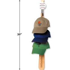 Personalized Wood Bat-shaped Cap Rack