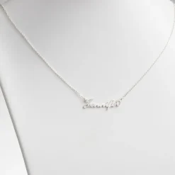 Petite Script Name Sterling Silver Necklace