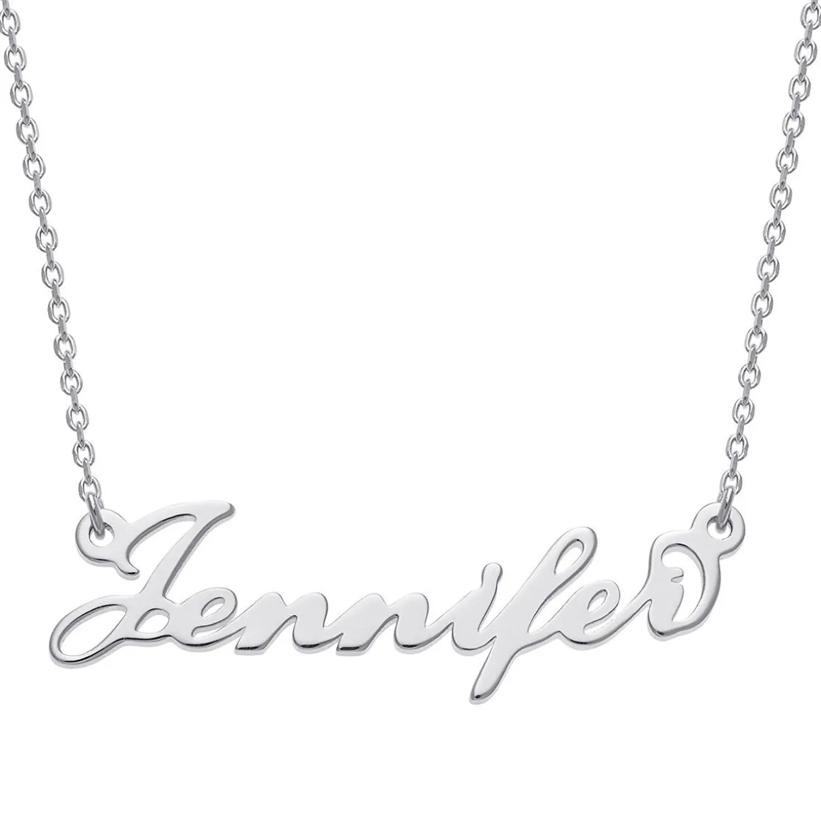 Petite Script Name Sterling Silver Necklace