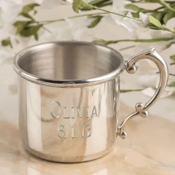 Pewter Personalized Baby Cup
