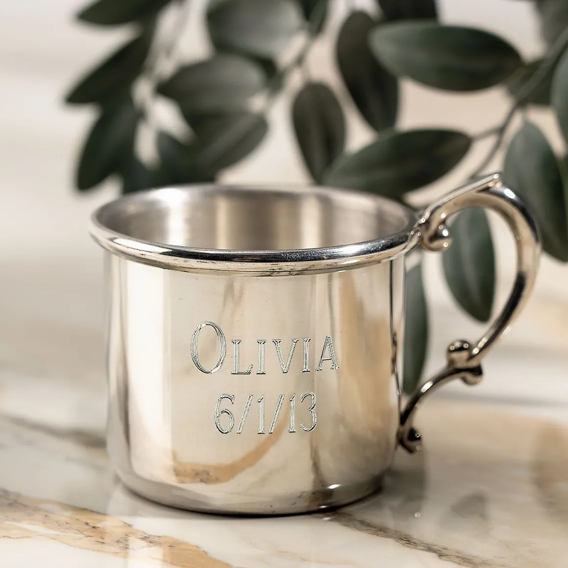 Pewter Personalized Baby Cup