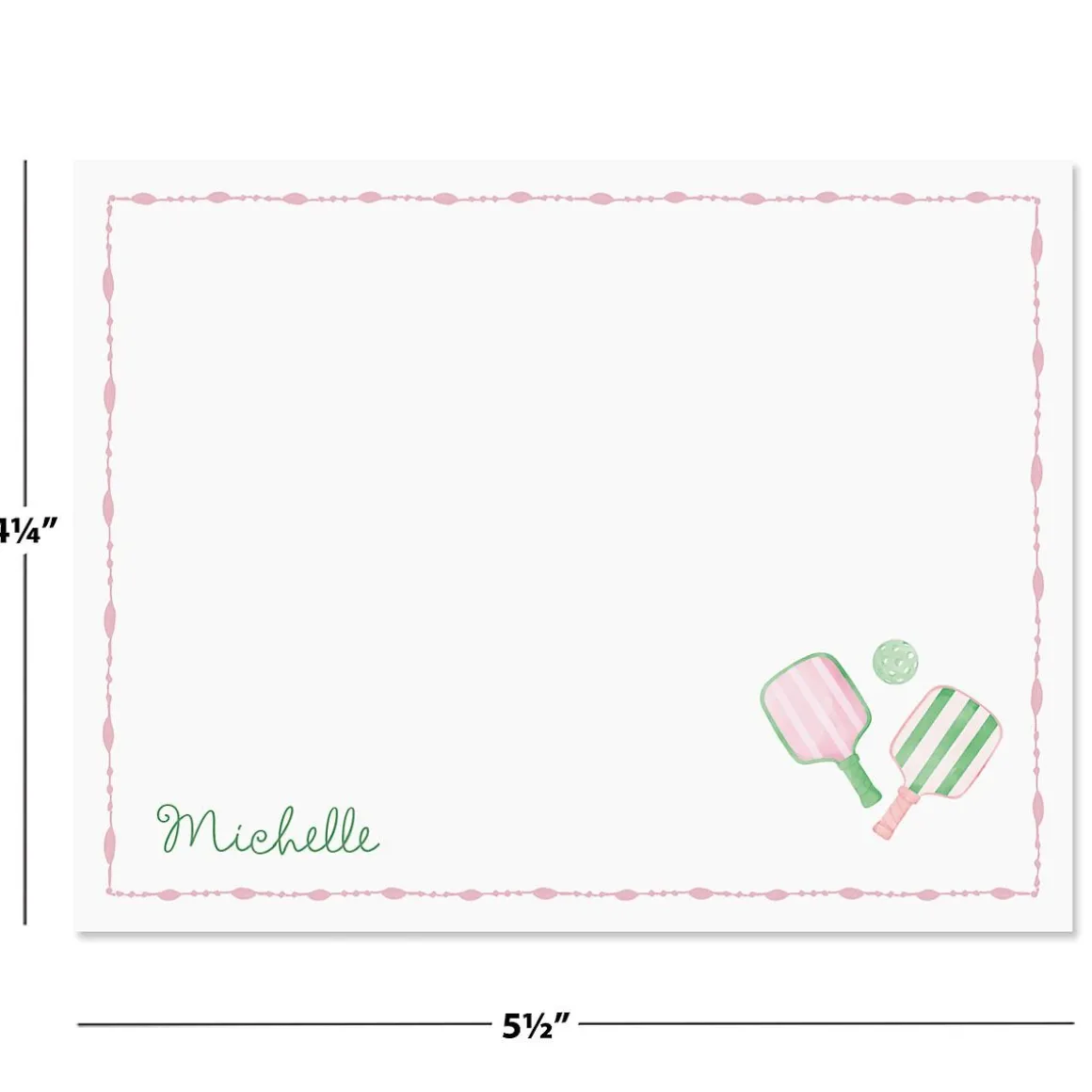 Pickleball Personalized Correspondence Cards
