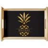 Pineapple Family Name Natural Wood Serving Tray