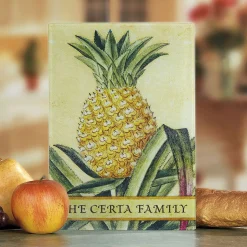 Pineapple Personalized Glass Cutting Board