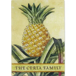 Pineapple Personalized Glass Cutting Board