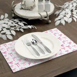 Pink Bows Paper Placemat Pad