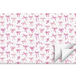 Pink Bows Paper Placemat Pad