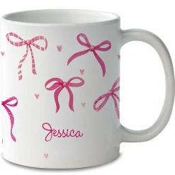 Pink Bows Personalized Mug