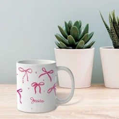 Pink Bows Personalized Mug