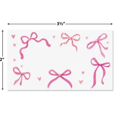 Pink Bows Place Cards