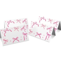 Pink Bows Place Cards