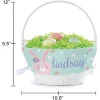 Pink Bunny Easter Basket with Personalized Liner