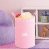 Pink Collapsible Personalized Laundry Tote