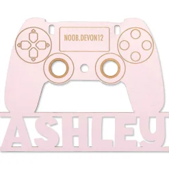 Pink Gaming Controller Personalized Wood Plaque