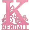 Pink Name & Initial Personalized Plaque