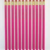 #2 Pink Personalized Hardwood Pencils