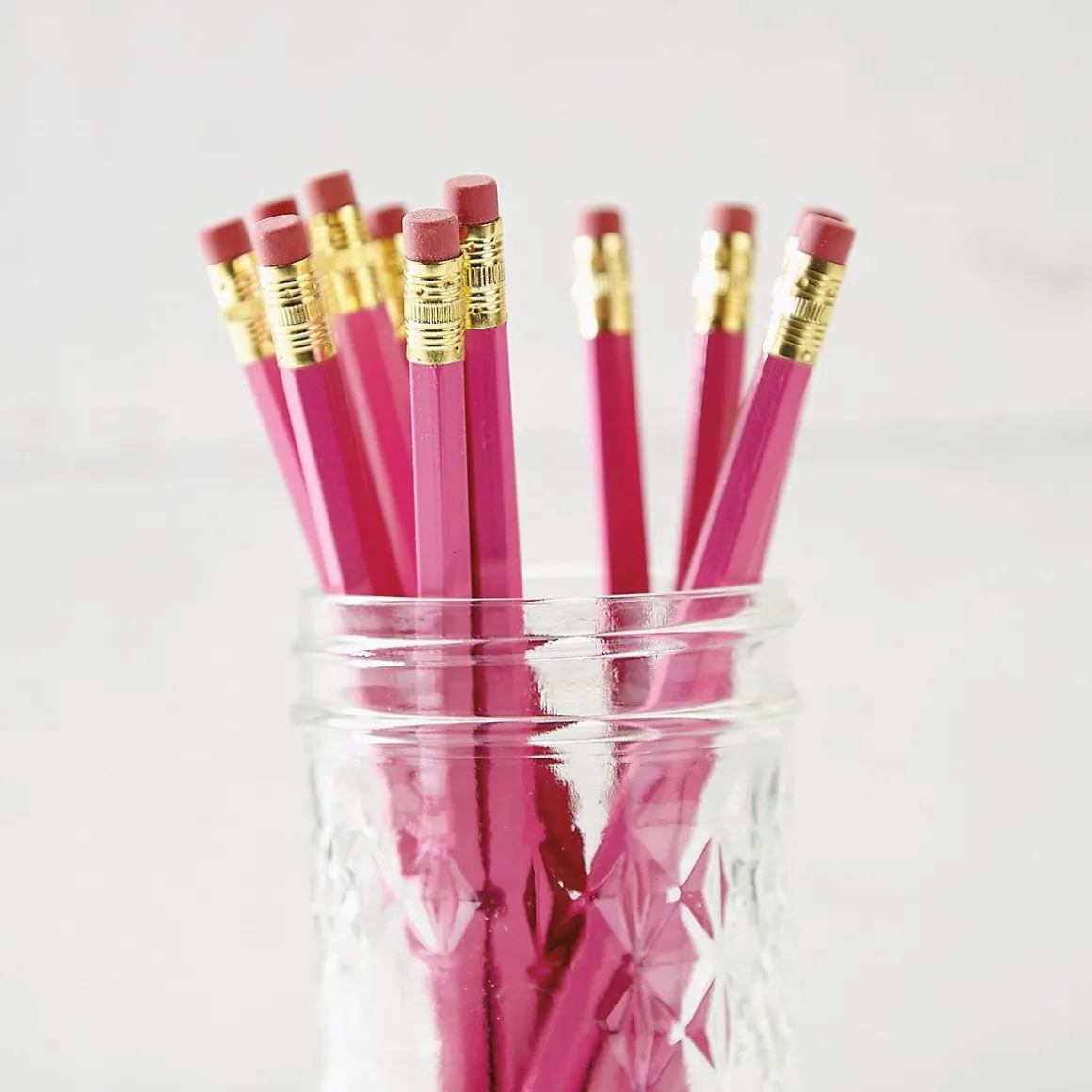 #2 Pink Personalized Hardwood Pencils