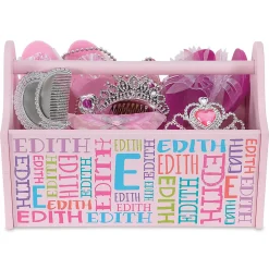 Pink Personalized Initial and Name Toy Caddy