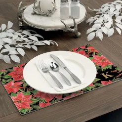 Poinsettias Personalized Placemat Pad